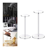 Maxbell Clear Hat Stand Display Rack Round Display Riser for Living Room Table Home 35cm