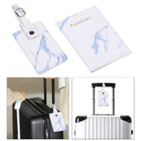 Maxbell Passport Cover and Luggage Tag Set Travel for Unisex Registration Plate Blue