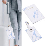 Maxbell Passport Cover and Luggage Tag Set Travel for Unisex Registration Plate Blue