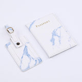Maxbell Passport Cover and Luggage Tag Set Travel for Unisex Registration Plate Blue
