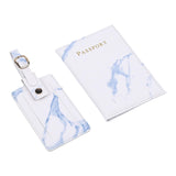 Maxbell Passport Cover and Luggage Tag Set Travel for Unisex Registration Plate Blue