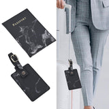 Maxbell Passport Cover and Luggage Tag Set Travel for Unisex Registration Plate Black
