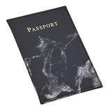 Maxbell Passport Cover and Luggage Tag Set Travel for Unisex Registration Plate Black