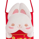 Maxbell Red Envelope Shoulder Bag Rabbit Purse for Chinese New Year Decoration