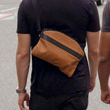 Maxbell Fashion Chest Bag Sport Tote Men Chest Pack Messenger Bag Backpack Casual Brown