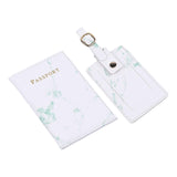 Maxbell Passport Cover and Luggage Tag Set Travel for Unisex Registration Plate Green