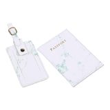Maxbell Passport Cover and Luggage Tag Set Travel for Unisex Registration Plate Green