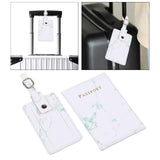 Maxbell Passport Cover and Luggage Tag Set Travel for Unisex Registration Plate Green