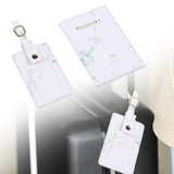 Maxbell Passport Cover and Luggage Tag Set Travel for Unisex Registration Plate Green
