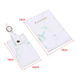 Maxbell Passport Cover and Luggage Tag Set Travel for Unisex Registration Plate Green