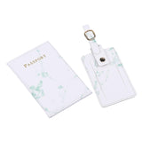 Maxbell Passport Cover and Luggage Tag Set Travel for Unisex Registration Plate Green