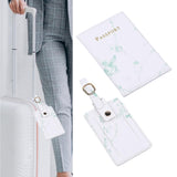 Maxbell Passport Cover and Luggage Tag Set Travel for Unisex Registration Plate Green