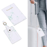 Maxbell Passport Cover and Luggage Tag Set Travel for Unisex Registration Plate Green