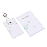 Maxbell Passport Cover and Luggage Tag Set Travel for Unisex Registration Plate Green