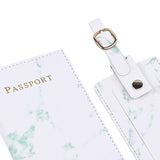Maxbell Passport Cover and Luggage Tag Set Travel for Unisex Registration Plate Green