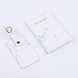 Maxbell Passport Cover and Luggage Tag Set Travel for Unisex Registration Plate Green