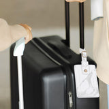 Maxbell Passport Cover and Luggage Tag Set Travel for Unisex Registration Plate Gray