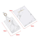 Maxbell Passport Cover and Luggage Tag Set Travel for Unisex Registration Plate Gray