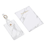 Maxbell Passport Cover and Luggage Tag Set Travel for Unisex Registration Plate Gray