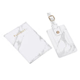 Maxbell Passport Cover and Luggage Tag Set Travel for Unisex Registration Plate Gray