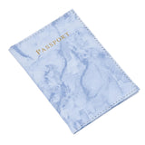 Maxbell Passport Cover and Luggage Tag Set Travel for Unisex Registration Plate Deep Blue