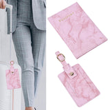 Maxbell Passport Cover and Luggage Tag Set Travel for Unisex Registration Plate Pink