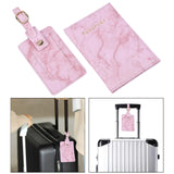 Maxbell Passport Cover and Luggage Tag Set Travel for Unisex Registration Plate Pink
