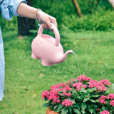 Maxbell Cute Gardening Water Bottle Long Mouth Modern 1L for Garden Yard Patio Pink