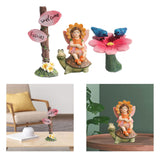 Maxbell Cute Miniature Fairy Garden Accessories Statue for Outdoor Bonsai Decoration Branch