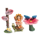 Maxbell Cute Miniature Fairy Garden Accessories Statue for Outdoor Bonsai Decoration Branch