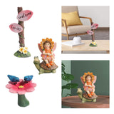 Maxbell Cute Miniature Fairy Garden Accessories Statue for Outdoor Bonsai Decoration Branch