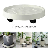 Maxbell Rolling Planter Stand Pot Trolley Pot Saucer Tray Pallet for Indoor 22.5cm