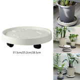 Maxbell Rolling Planter Stand Pot Trolley Pot Saucer Tray Pallet for Indoor 22.5cm