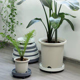 Maxbell Rolling Planter Stand Pot Trolley Pot Saucer Tray Pallet for Indoor 22.5cm
