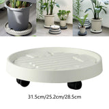 Maxbell Rolling Planter Stand Pot Trolley Pot Saucer Tray Pallet for Indoor 22.5cm