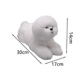 Maxbell Realistic Dog Plush Toy Interactive Companion Decor for Toddler Lying