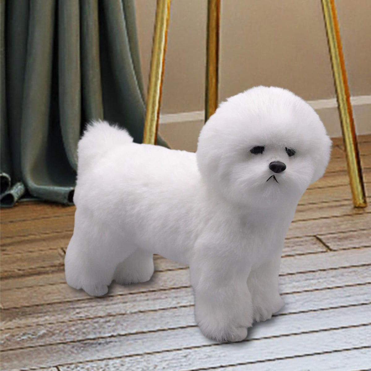 Maxbell Realistic Dog Plush Toy Interactive Companion Decor for Toddler Standing