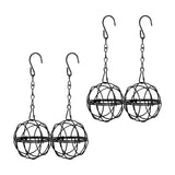 Maxbell 4Pcs Stainless Steel Ball Bird Feeder Ball Birds Feeders for Garden Squirrels