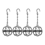 Maxbell 4Pcs Stainless Steel Ball Bird Feeder Ball Birds Feeders for Garden Squirrels