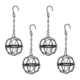 Maxbell 4Pcs Stainless Steel Ball Bird Feeder Ball Birds Feeders for Garden Squirrels