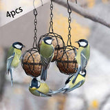 Maxbell 4Pcs Stainless Steel Ball Bird Feeder Ball Birds Feeders for Garden Squirrels