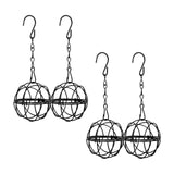 Maxbell 4Pcs Stainless Steel Ball Bird Feeder Ball Birds Feeders for Garden Squirrels
