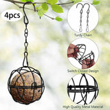 Maxbell 4Pcs Stainless Steel Ball Bird Feeder Ball Birds Feeders for Garden Squirrels