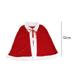 Maxbell Red Velvet Cape Outfits Dress Santa Cape Christmas Cloak for Photo Props Without Hat