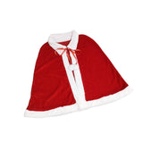 Maxbell Red Velvet Cape Outfits Dress Santa Cape Christmas Cloak for Photo Props Without Hat