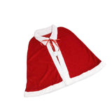 Maxbell Red Velvet Cape Outfits Dress Santa Cape Christmas Cloak for Photo Props Without Hat