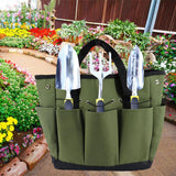 Maxbell Garden Tool Bag Weaving Storage Tool Storage for Gardening Indoor Outdoor Green