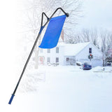 Maxbell Lightweight Roof Rake Snow Removal Tool Rooftop Snow Removal Tool for Garden Black