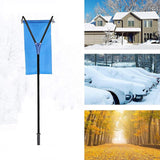 Maxbell Lightweight Roof Rake Snow Removal Tool Rooftop Snow Removal Tool for Garden Black