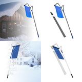 Maxbell Lightweight Roof Rake Snow Removal Tool Rooftop Snow Removal Tool for Garden Black